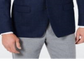 Lauren Ralph Lauren Masculino Classic-Fit UltraFlex Stretch Azul Marinho Xadrez Windowpane Sport Coat Azul Marinho Tamanho 46