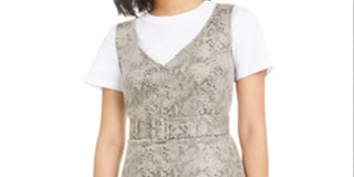 Vestido curto sem mangas feminino Bar III marrom tamanho pequeno