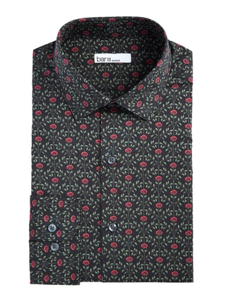 Camisa social masculina Bar III Slim Fit Stretch preta tamanho 17x17