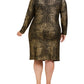INC International Concepts Feminino Plus Metallic Animal Prin Dourado Tamanho 0X
