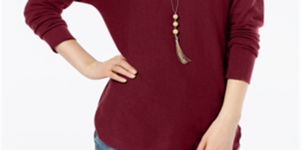 Túnica suéter feminina INC International Concepts vermelha tamanho pequeno G