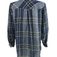 Camisa xadrez feminina Style &amp; Co, azul brilhante, tamanho pequeno M