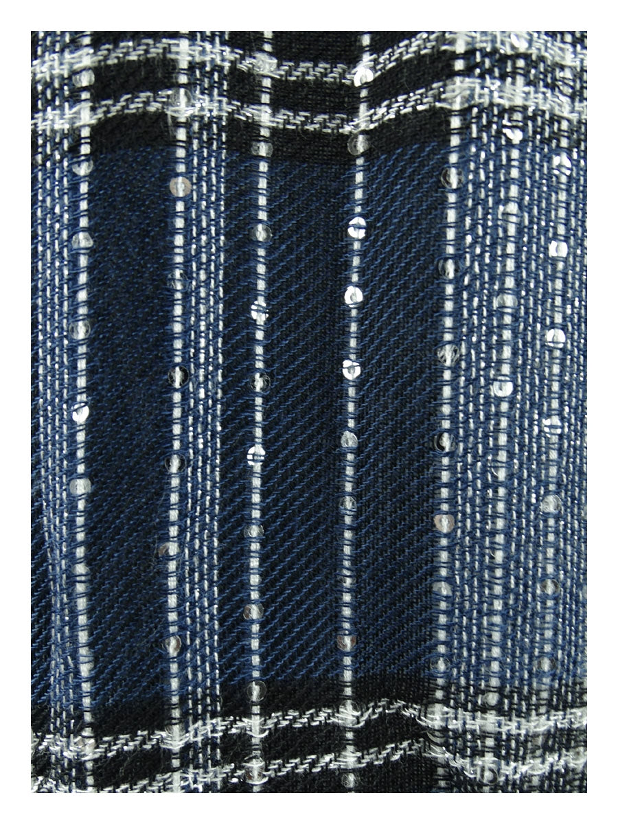 Camisa xadrez feminina Style &amp; Co, azul brilhante, tamanho pequeno M