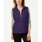 Colete esportivo feminino Karen Scott com zíper Zeroproof Fleece Roxo Tamanho X-G