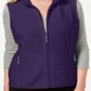 Colete esportivo feminino Karen Scott com zíper Zeroproof Fleece Roxo Tamanho X-G