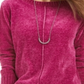 Suéter chenille feminino Style &amp; Co roxo tamanho pequeno L