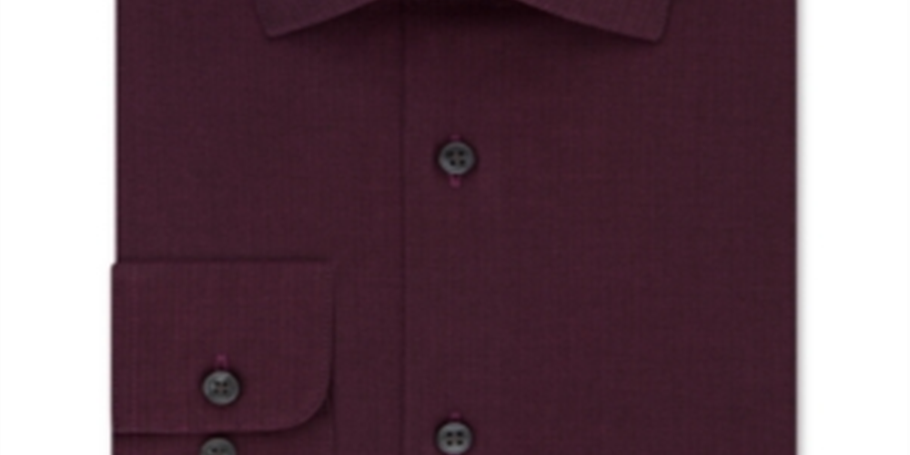 Camisa social masculina Calvin Klein Classic Fit, sem passar roupa, com gola aberta e espinha de peixe, tamanho 17,5-36/37
