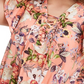 Blusa feminina de algodão com cadarço e babados INC International Concepts, laranja, tamanho 2X