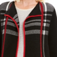 Cardigan feminino Charter Club com frente aberta, preto, tamanho pequeno e grande
