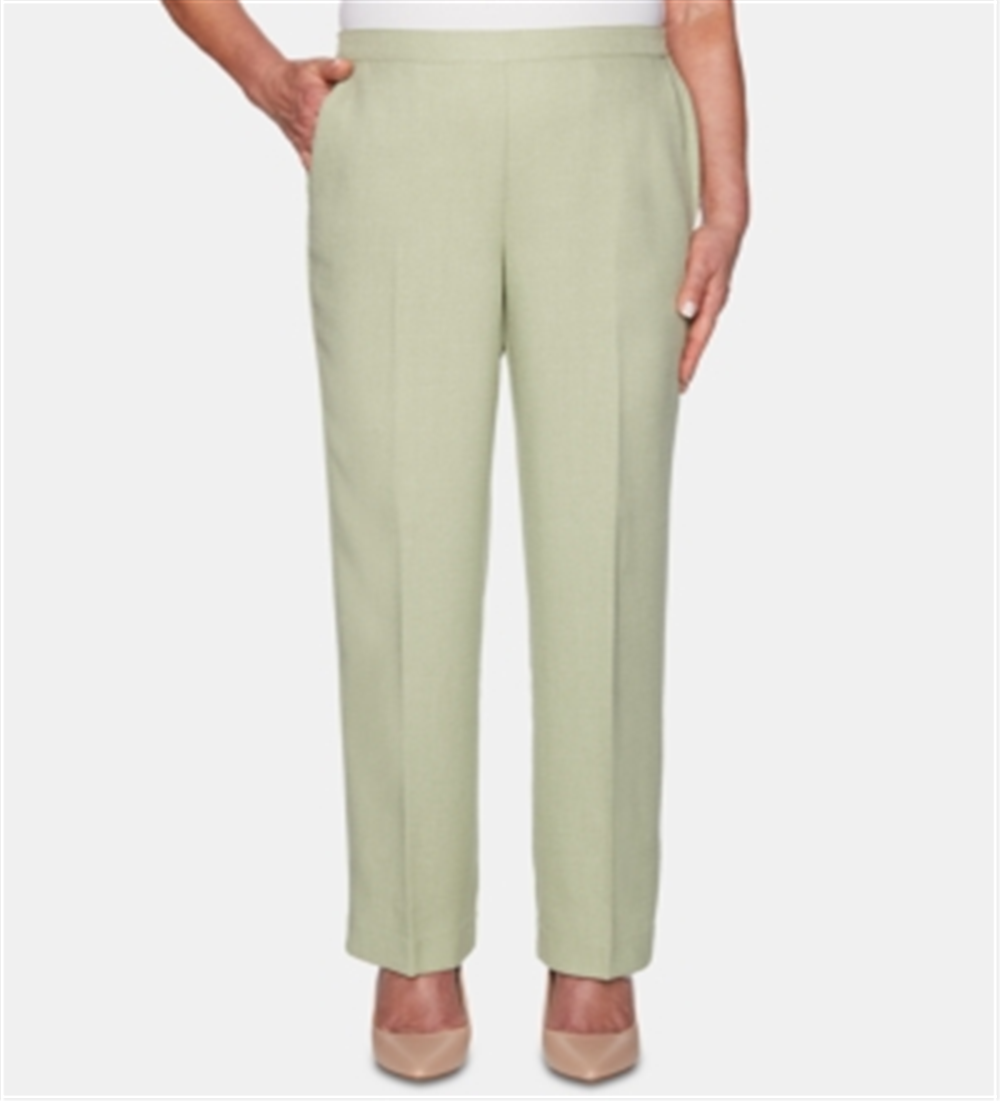 Calça curta feminina Alfred Dunner Celadon South Hampton proporcionada, verde, tamanho 8