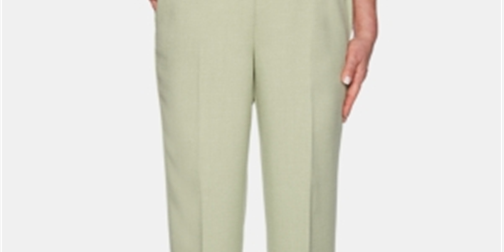 Calça curta feminina Alfred Dunner Celadon South Hampton proporcionada, verde, tamanho 8