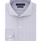 Camisa social listrada Tommy Hilfiger Classic Regular Fit, sem passar a ferro, Thflex Stretch, vermelha, tamanho 15x32x33