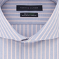 Camisa social listrada Tommy Hilfiger Classic Regular Fit, sem passar a ferro, Thflex Stretch, vermelha, tamanho 15x32x33