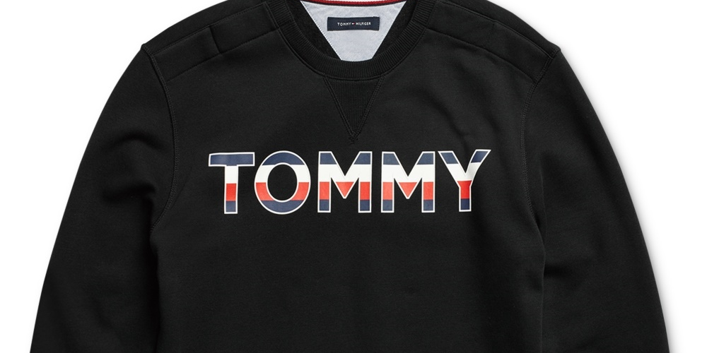 Moletom masculino Tommy Hilfiger Adaptive Tried And True com fecho de velcro, cinza, tamanho X-G