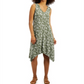 Vestido feminino com bainha de lenço estampado estilo &amp; co, amarelo, tamanho médio