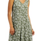Vestido feminino com bainha de lenço estampado estilo &amp; co, amarelo, tamanho médio