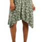 Vestido feminino com bainha de lenço estampado estilo &amp; co, amarelo, tamanho médio