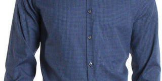 Theory Men's Irving Bridge Regular Fit Woven Button Down Shirt Blue Size Large