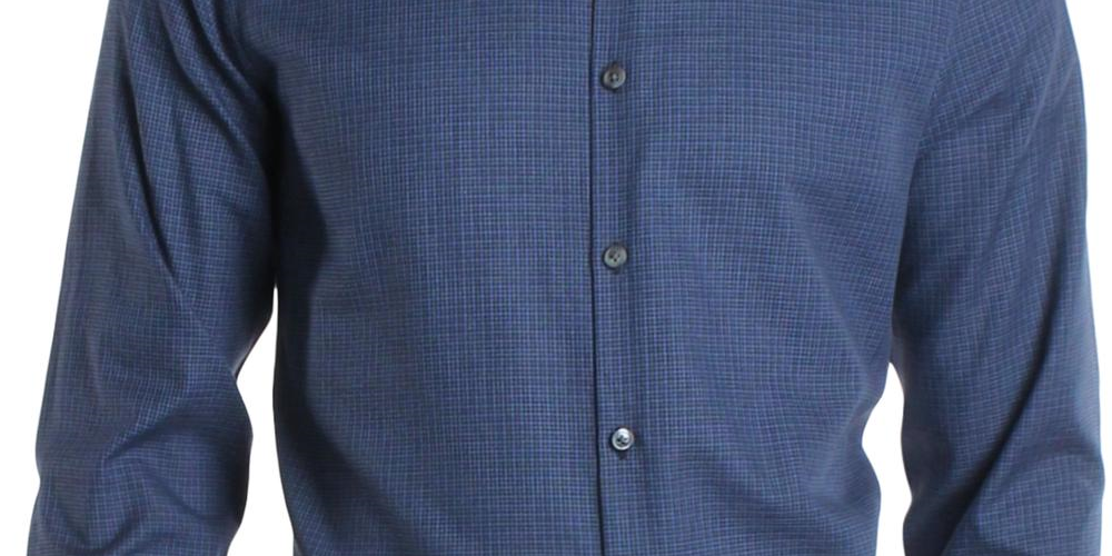 Camisa masculina Theory Irving Bridge Regular Fit Woven Button Down Azul Tamanho Médio