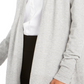 Cardigan feminino Charter Club com frente aberta, cinza, tamanho grande