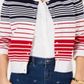Cardigan listrado feminino Charter Club azul tamanho XX-G