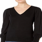 Suéter Ralph Lauren Feminino Manga Longa Gola V Preto Tamanho Médio