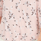Top feminino com estampa floral e decote em V, rosa, tamanho pequeno e grande