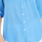 Camisa feminina Charter Club Roll Tab com botões, azul, tamanho extragrande