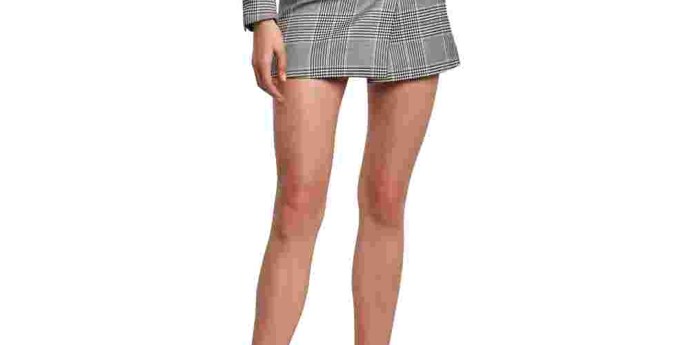 Blazer Minivestido Feminino Bardot Cinza Tamanho X-G