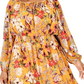 Vestido feminino estampado com babados e estilo camponês da INC International Concepts, amarelo, tamanho 1X