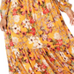 Vestido feminino estampado com babados e estilo camponês da INC International Concepts, amarelo, tamanho 1X