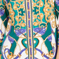 Túnica feminina com decote em V e acabamento em ferragens JM Collection, verde, tamanho médio