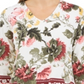 Blusa feminina com estampa floral Charter Club, branca, tamanho pequeno e pequeno