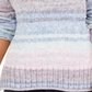 Suéter feminino de chenille com gola redonda, roxo, tamanho pequeno P