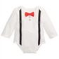 Body suspensórios First Impressions para bebê menino, branco, tamanho 0-3 meses