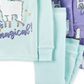 Conjunto de pijama Carter's Girl's Sleep Bottoms com estampa listrada e estampa de lhama mágica, azul, tamanho 3T
