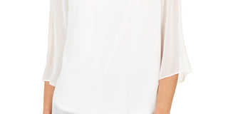 JM Collection Top Feminino com Renda e Acabamento em Ilhós, Branco, Tamanho Pequeno