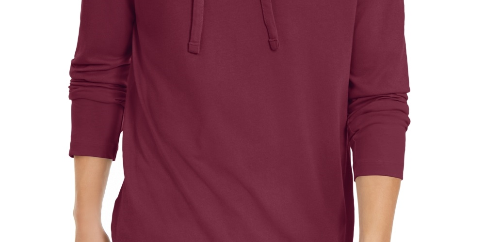 Michael Kors Moletom com capuz masculino, manga comprida, malha, vermelho, tamanho grande