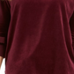 Charter Club Blusa feminina de veludo com manga amarrada, vermelha, tamanho extragrande
