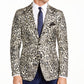 Casaco esportivo masculino Tallia com estampa animal metálica, dourado, tamanho XL