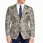 Casaco esportivo masculino Tallia com estampa animal metálica, dourado, tamanho XL