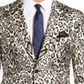 Casaco esportivo masculino Tallia com estampa animal metálica, dourado, tamanho XL