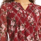 Top feminino Charter Club com estampa frontal franzida, vermelho, tamanho pequeno, extragrande