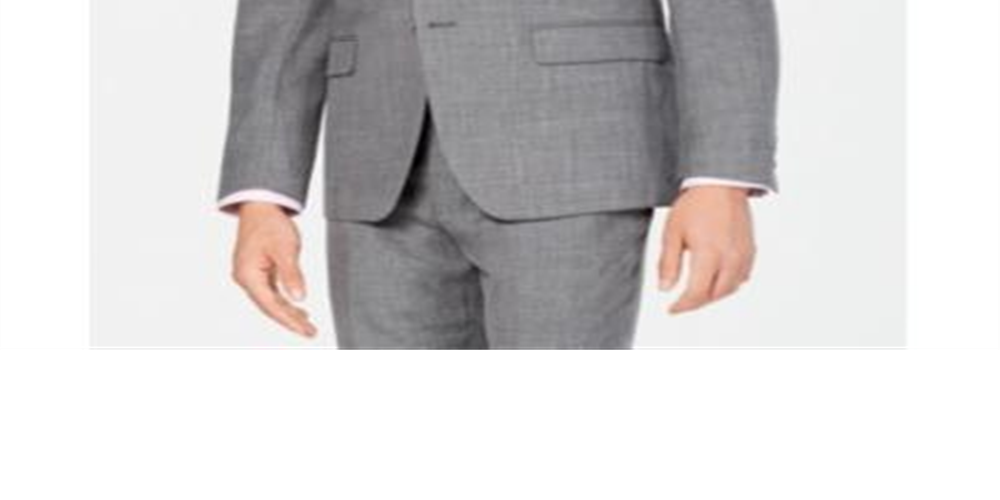 Jaqueta Ralph Lauren Masculina Classic Regular Fit UltraFlex Stretch Sharkskin Cinza Tamanho 46X39,5