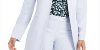 Jaqueta Calvin Klein Feminina Open Front Topper Azul Claro Tamanho 0