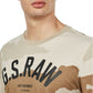 Camiseta masculina camuflada com logotipo G-Star Raw marrom tamanho XXG