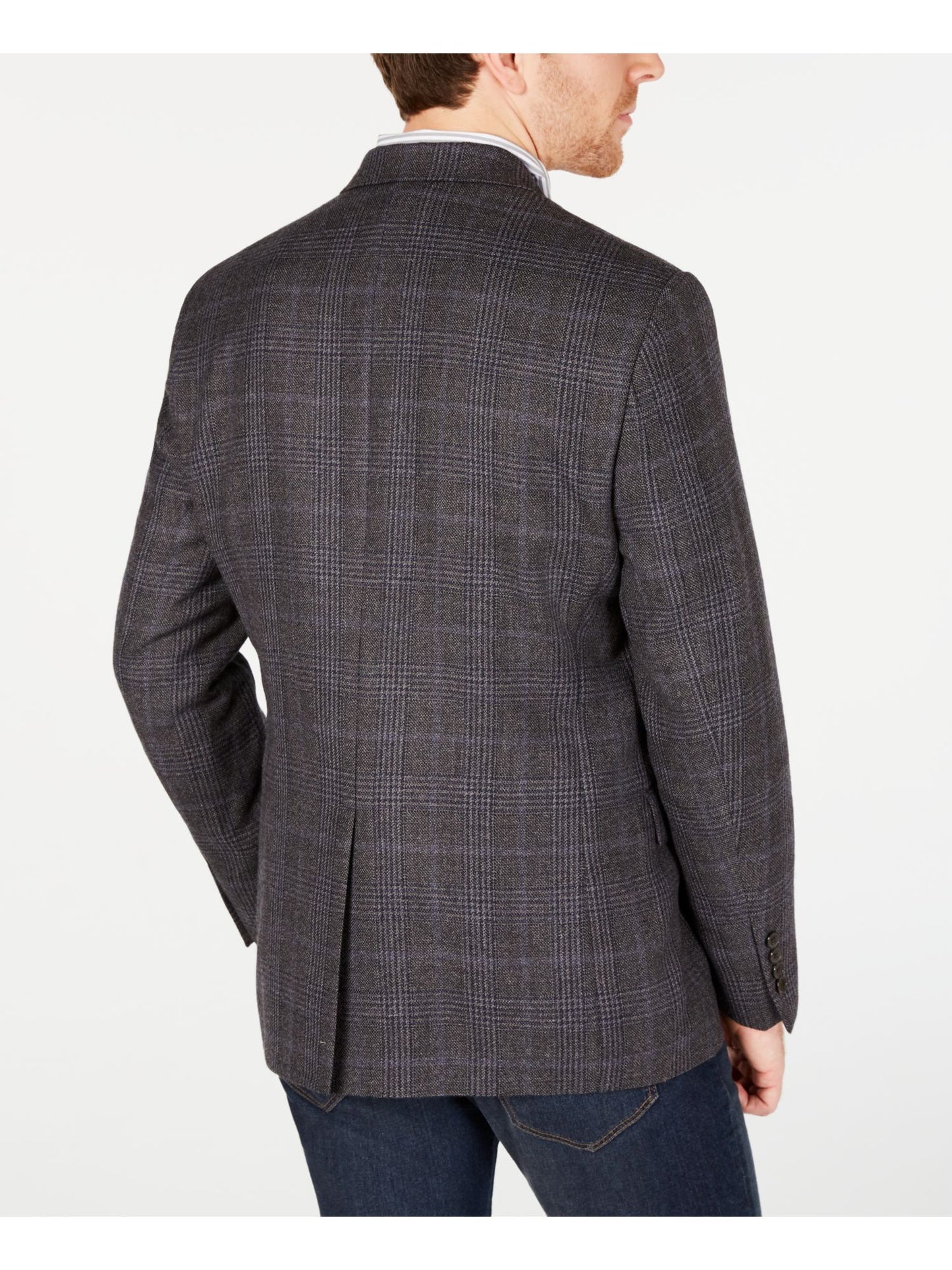 Ralph Lauren Blazer Xadrez Windowpane Masculino Cinza Tamanho 43