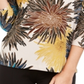 Blusa feminina Alfani com estampa de gola canoa, azul, tamanho pequeno médio