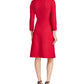 Vestido Ralph Lauren Feminino Manga 3/4 Vermelho Tamanho 14 Petite