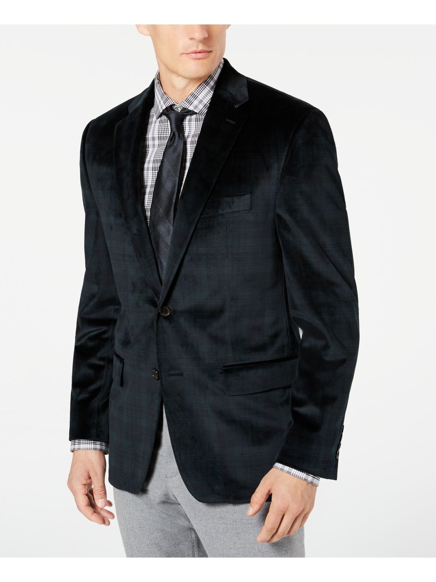 Casaco esportivo xadrez verde masculino Ralph Lauren, tamanho 40